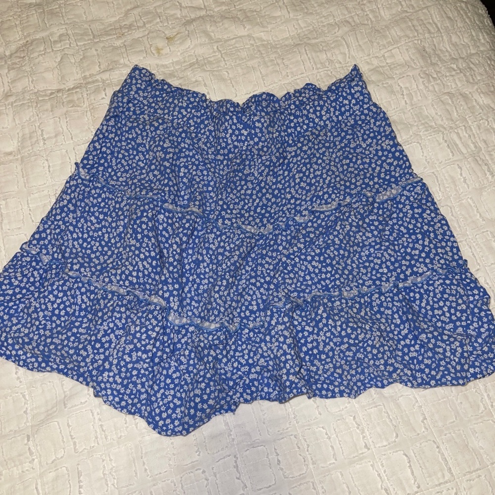 Wild fable blue and white floral skirt target